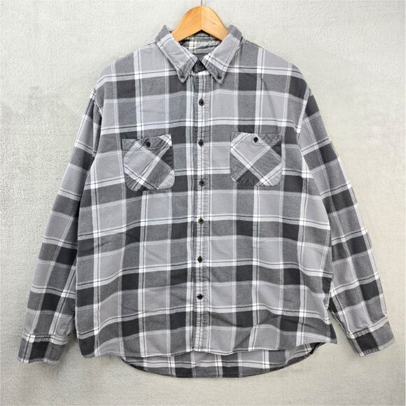 Big Mac Other - Vintage Big Mac Jc Penny Long Sleeve Flannel Shirt Mens XL Gray Plaid Checkered